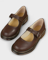 Klassischer Mary-Jane-Flachschuh - Kira in Braun