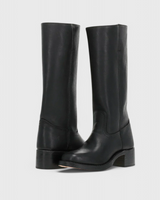 Kniehoher Schlupfstiefel - Jennifer in Schwarz