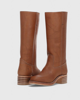 Kniehoher Schlupfstiefel - Jennifer in Braun