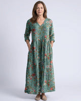 Meriana – Prämie Maxi Kleid Mit Blumenmuster in Grün