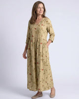 Meriana – Prämie Maxi Kleid Mit Blumenmuster in Gelb
