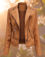 DEBY- Die stylische und einzigartige Lederjacke in Hellbraun
