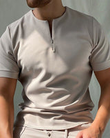 Körperbetontes Freizeitshirt - Nelson in Grau
