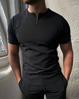 Körperbetontes Freizeitshirt - Nelson in Schwarz