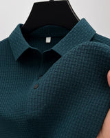 Kurzarm-Poloshirt - Etienne in Blau