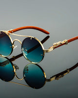 Pia | Auffallende Unisex-Sonnenbrille in Grün