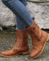 Greta | Damen Orthopädische Winterstiefel mit Schnürung in Braun
