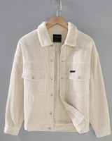 LIAM - Fleecejacke aus Cord in Khaki