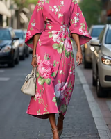 Elora - Luftiges Blumenkleid in Rosa