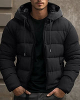 Stylische Warme Winterjacke für Herren in Schwarz