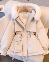 Elegante Winterjacke in Weiß