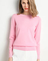 Langarm-Pullover Mit Rundhalsausschnitt - Katrin in Rosa