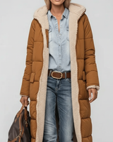 Langer Gesteppter Steppmantel - Alexa in Khaki