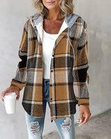 Lässige Hemdjacke Mit Kapuze - Felicia in Braun