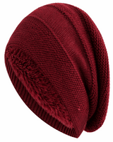Lässige Slouchy-Strickmütze - Charlie in Rot