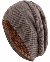 Lässige Slouchy-Strickmütze - Charlie in Khaki