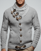 Lässiger Grobstrick-Cardigan - Ferdinand in Grau
