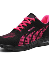 Leichter Gepolsterter Sneaker - Gina in Schwarz/Rosa