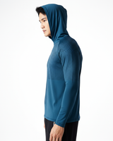 Leichtes Funktionskapuzenshirt -  Dylan in Blau