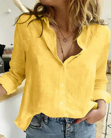 Laja | hochwertige, leichte canvas-bluse in Gelb