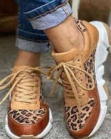 Elisa | Stilvolle Damen-Frühlings-Sneaker mit Leopardenmuster und Schnürung in Leopardenmuster