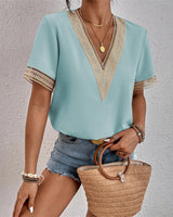 TANJA | Elegantes damen t-shirt in Hellblau