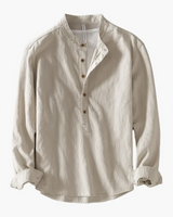 Fintan – Sommer Hemd Mit Knopfleiste in Beige