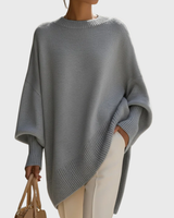 Oversize Pullover Damen locker und vielseitig kombinierbar in Grau