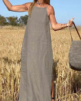 Anouk | Luftiges Leinenkleid für den Sommer in Grün