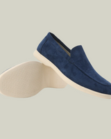 Anton – Eleganter Loafer aus Wildleder in Marineblau