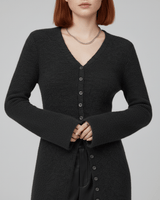 Longline-Cardigan Mit Knopfleiste - Lisann in Schwarz