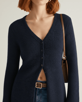 Longline-Cardigan Mit Knopfleiste - Lisann in Blau
