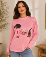 Lotter | Damen Pullover mit Dackel Design in Rosa