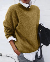Isabella | Damen Lässiger Locker geschnittener Pullover in Khaki
