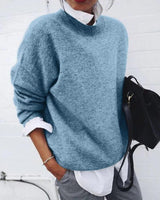 Isabella | Damen Lässiger Locker geschnittener Pullover in Blau