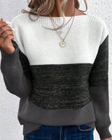 Langarm Pullover Damen kuschelig warm in Schwarz