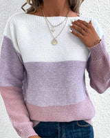 Langarm Pullover Damen kuschelig warm in Lila