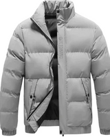 Warme Designer Winterjacke für Herren in Grau