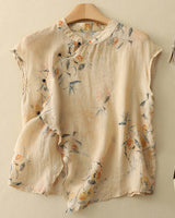 Lena | Ärmellos Häkelborte Top in Beige