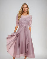 Margherita | Elegantes Spitzenkleid in Rosa