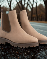 Nicole | Profilsohle Blockabsatz Stiefeletten in Beige