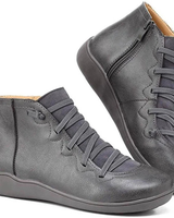 Marissa | Damen Orthopädische Stiefeletten mit Reißverschluss und Freizeit Design in Grau