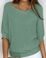 Martina | Damen Pullover schlicht und modern in Grün