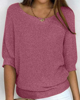 Martina | Damen Pullover schlicht und modern in Rosa