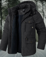UrbanSherpa - Baumwolljacke mit Stil und Wärm in Schwarz