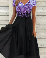 Maxi-Abendkleid - Lilith in Blau-Schwarz