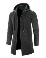 Neve | Wolljacke mit Kapuze für Männer in Dunkelgrau