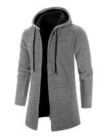 Neve | Wolljacke mit Kapuze für Männer in Hellgrau