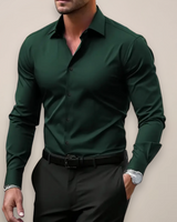 Brenno – Langärmliges Hemd Mit Knopfleiste in Grün