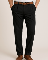 Ernest | Slim-Fit Konisches Bein Anzughose in Schwarz